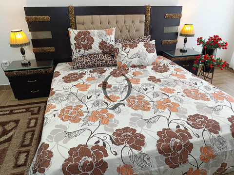 PC-1153: 4 Pillows Cotton Bed Sheet