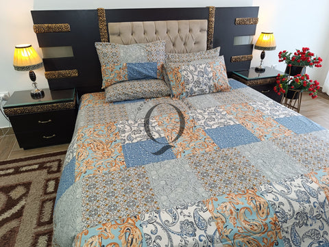 PC-1157: 4 Pillows Cotton Bed Sheet