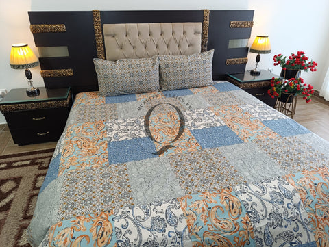 PC-1157: 4 Pillows Cotton Bed Sheet