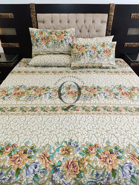 PC-1158: 4 Pillows Cotton Bed Sheet
