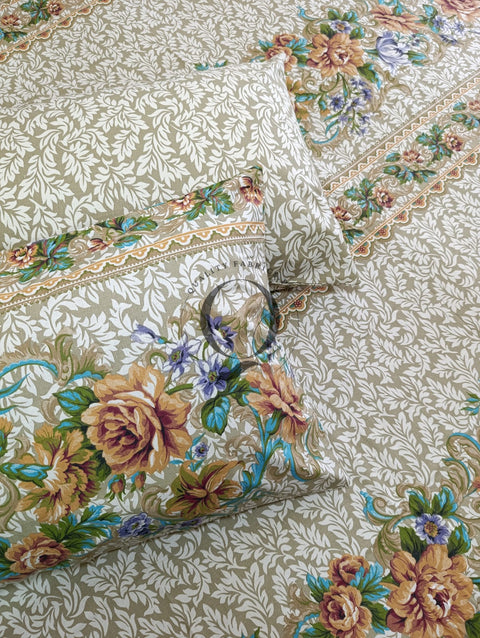 PC-1158: 4 Pillows Cotton Bed Sheet