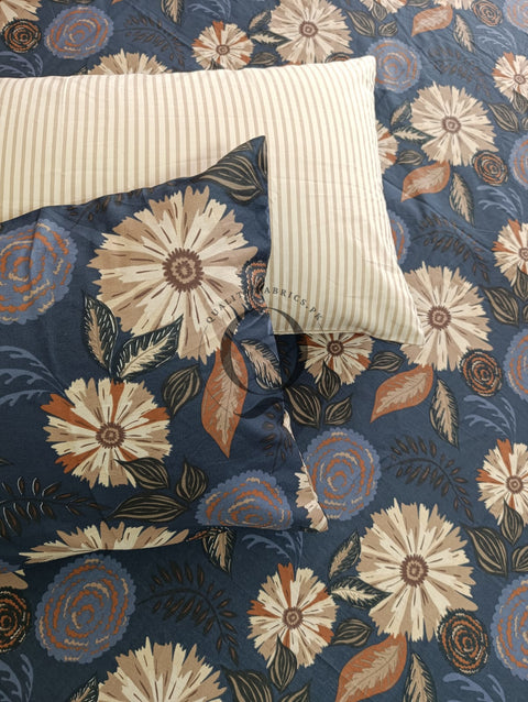 PC-1168: 4 Pillows Cotton Bed Sheet