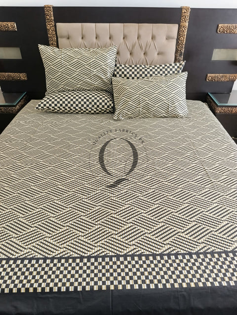 PC-1172: 4 Pillows Cotton Bed Sheet
