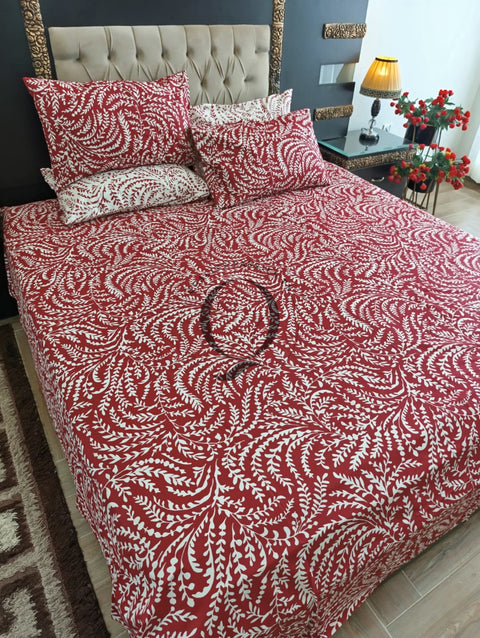 PC-1173: 4 Pillows Cotton Bed Sheet