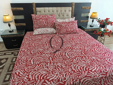 PC-1173: 4 Pillows Cotton Bed Sheet