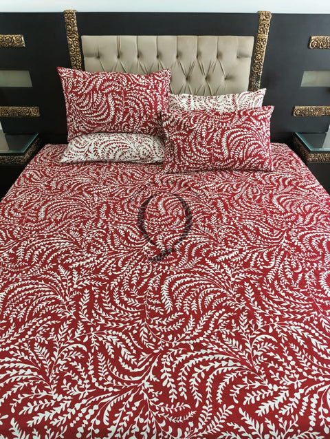 PC-1173: 4 Pillows Cotton Bed Sheet