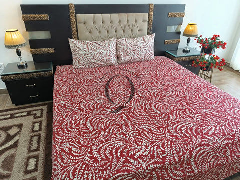 PC-1173: 4 Pillows Cotton Bed Sheet