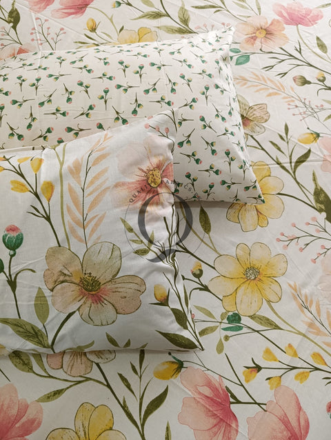PC-1175: 4 Pillows Cotton Bed Sheet