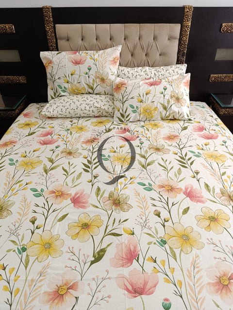 PC-1175: 4 Pillows Cotton Bed Sheet