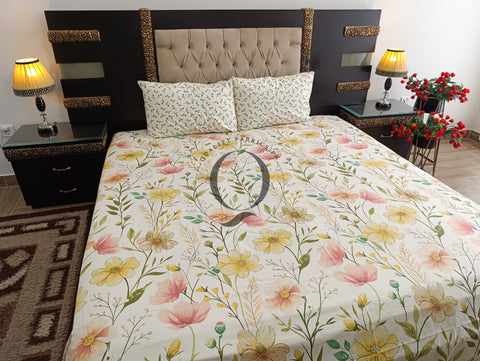 PC-1175: 4 Pillows Cotton Bed Sheet