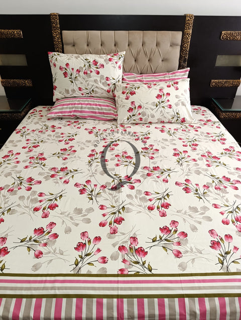 PC-1176: 4 Pillows Cotton Bed Sheet