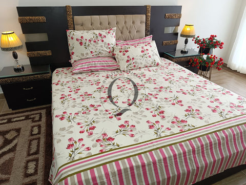 PC-1176: 4 Pillows Cotton Bed Sheet