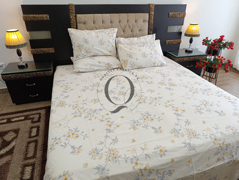 PC-1177: 4 Pillows Cotton Bed Sheet