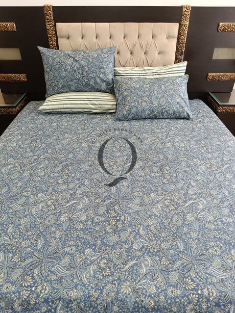 PC-1178: 4 Pillows Cotton Bed Sheet