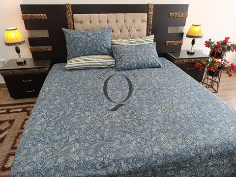 PC-1178: 4 Pillows Cotton Bed Sheet