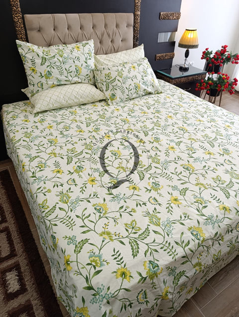 PC-1180: 4 Pillows Cotton Bed Sheet