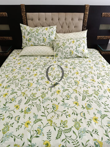 PC-1452: 4 Pillows Cotton Bed Sheet