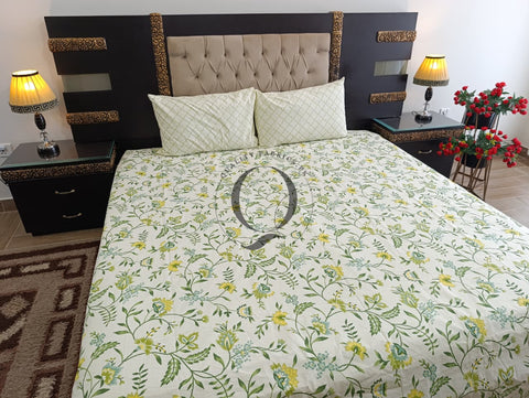 PC-1178: 4 Pillows Cotton Bed Sheet
