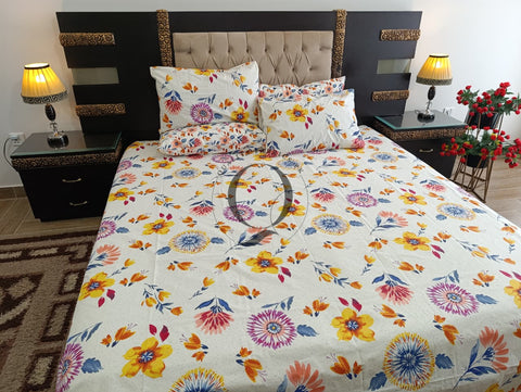 PC-1181: 4 Pillows Cotton Bed Sheet