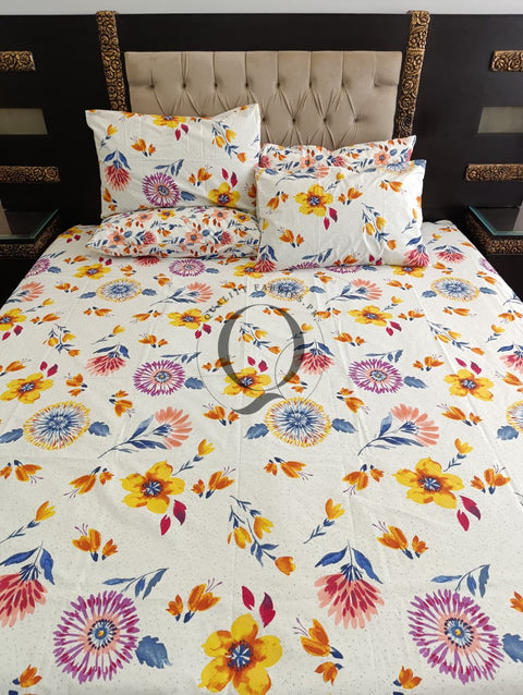PC-1181: 4 Pillows Cotton Bed Sheet
