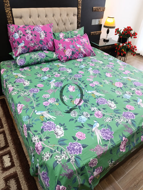 PC-1186: 4 Pillows Cotton Bed Sheet