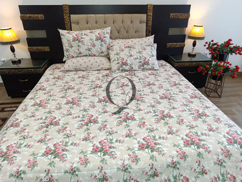 PC-1188: 4 Pillows Cotton Bed Sheet