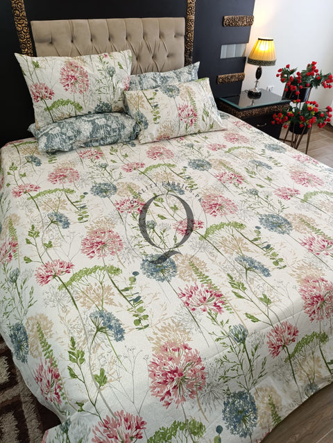 PC-1192: 4 Pillows Cotton Bed Sheet