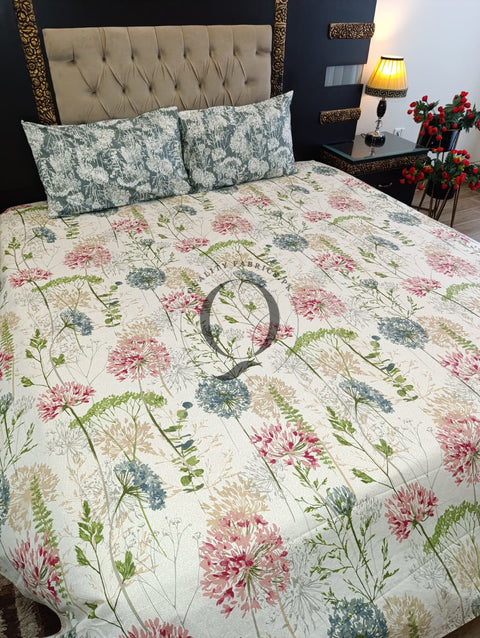 PC-1192: 4 Pillows Cotton Bed Sheet