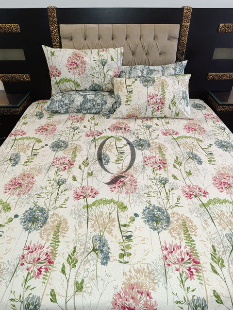 PC-1192: 4 Pillows Cotton Bed Sheet