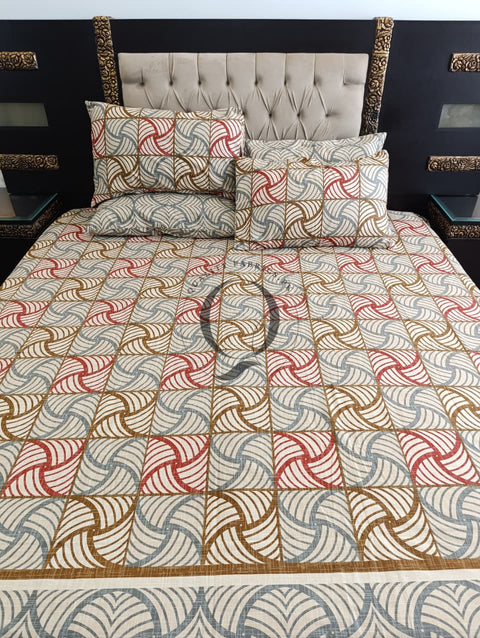 PC-1202: 4 Pillows Cotton Bed Sheet