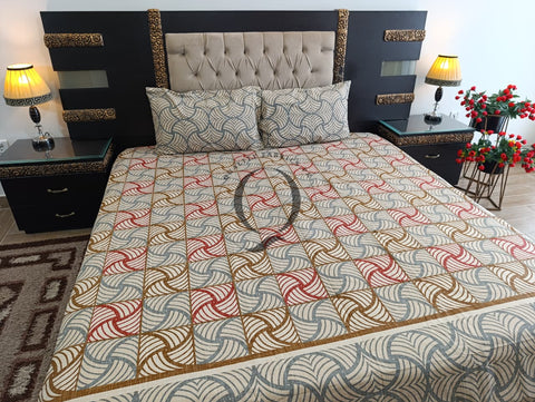 PC-1202: 4 Pillows Cotton Bed Sheet