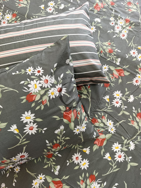 PC-1203: 4 Pillows Cotton Bed Sheet