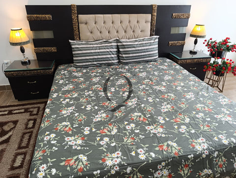 PC-1203: 4 Pillows Cotton Bed Sheet