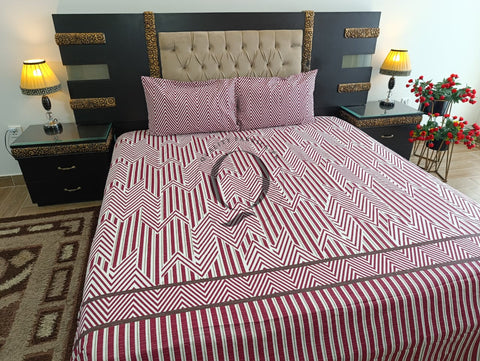 PC-1204: 4 Pillows Cotton Bed Sheet