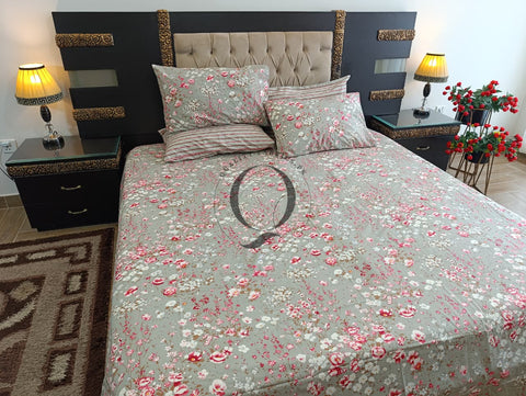 PC-1206: 4 Pillows Cotton Bed Sheet