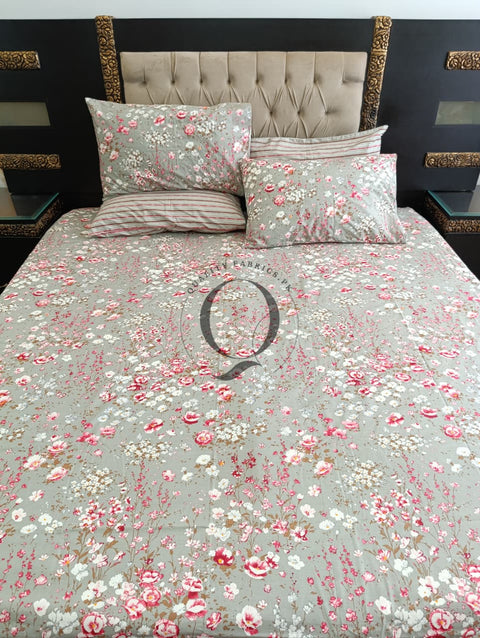 PC-1206: 4 Pillows Cotton Bed Sheet