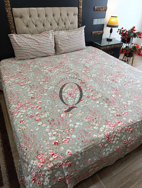 PC-1206: 4 Pillows Cotton Bed Sheet