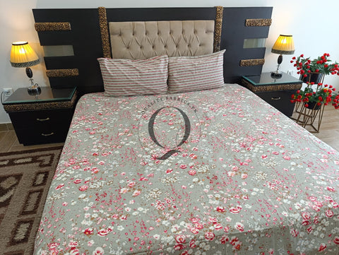 PC-1206: 4 Pillows Cotton Bed Sheet