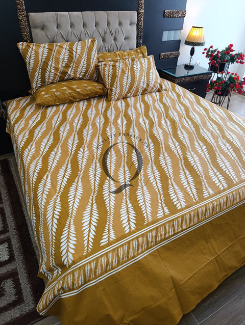 PC-1207: 4 Pillows Cotton Bed Sheet