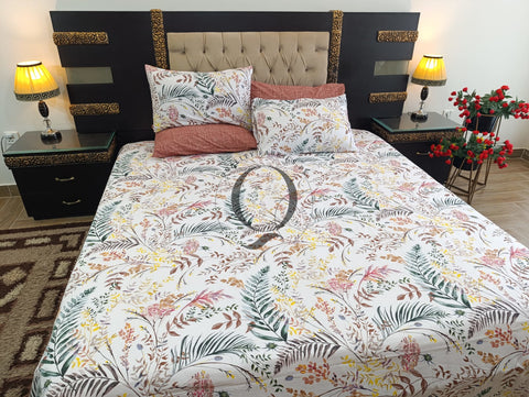 PC-1216: 4 Pillows Cotton Bed Sheet