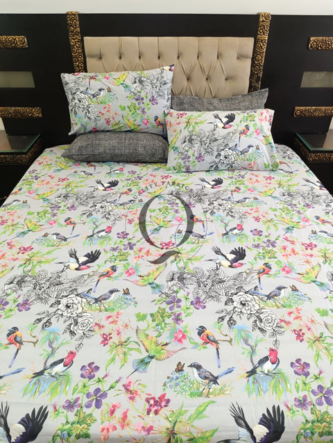 PC-1218: 4 Pillows Cotton Bed Sheet