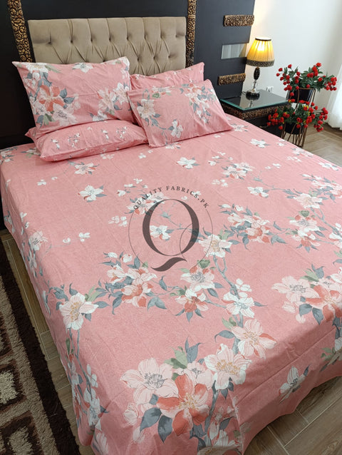 PC-1219: 4 Pillows Cotton Bed Sheet