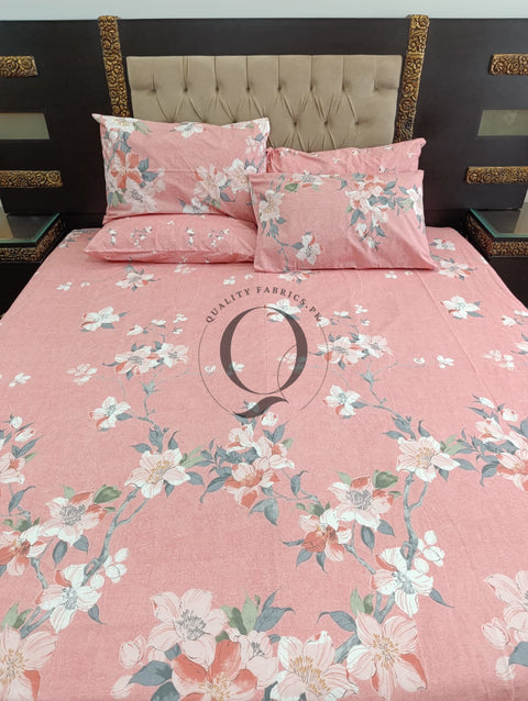PC-1219: 4 Pillows Cotton Bed Sheet