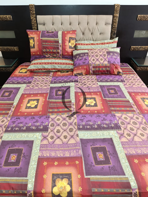 PC-1220: 4 Pillows Cotton Bed Sheet