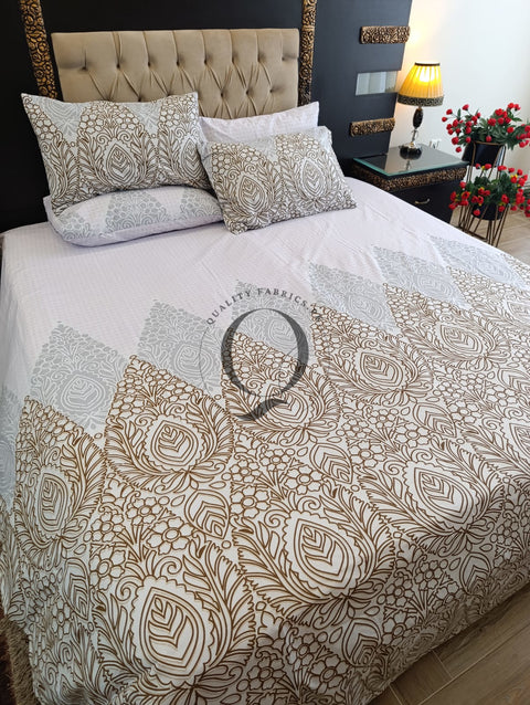 PC-1222: 4 Pillows Cotton Bed Sheet