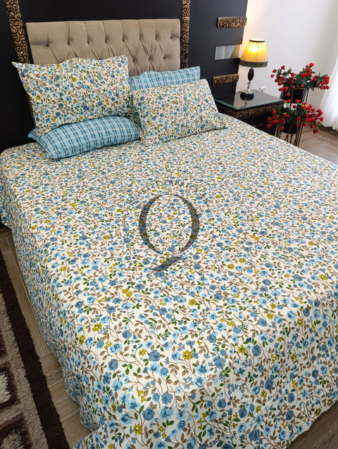 PC-1225: 4 Pillows Cotton Bed Sheet