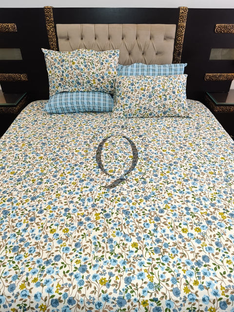 PC-1225: 4 Pillows Cotton Bed Sheet