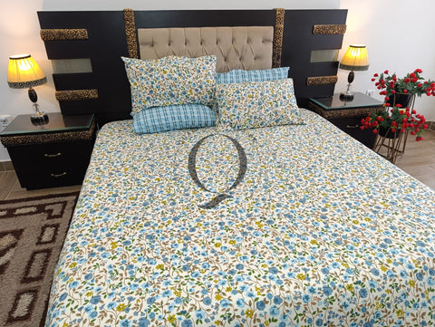 PC-1225: 4 Pillows Cotton Bed Sheet