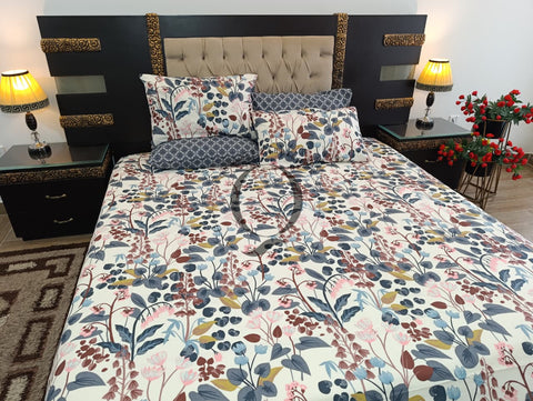 PC-1226: 4 Pillows Cotton Bed Sheet