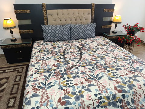 PC-1226: 4 Pillows Cotton Bed Sheet